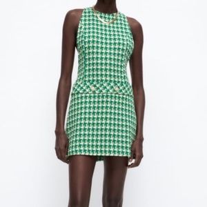 Zara Tweed Pinafore Dress